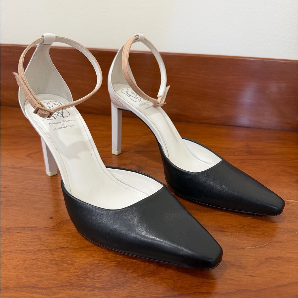 ANTONIO MELANI Black and Tan Heels